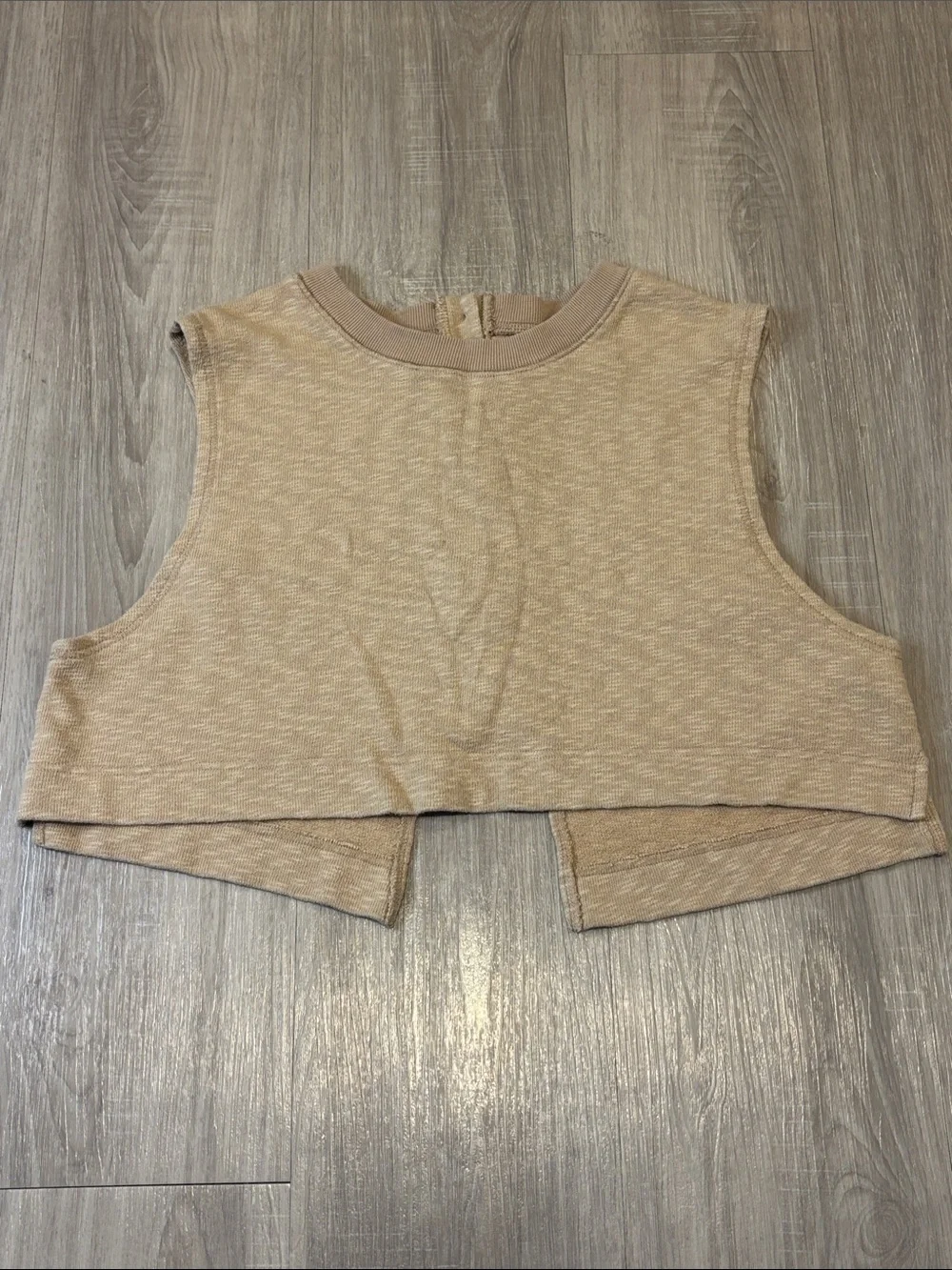 Free People Beach Oatmeal Cropped Tank